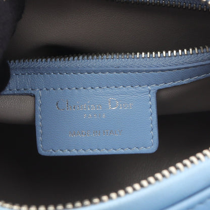 LADY DIOR レディディオール カナージュ ハンドバッグ レザー ライトブルー グレー 2WAY クリスチャンディオール バッグ Christian Dior