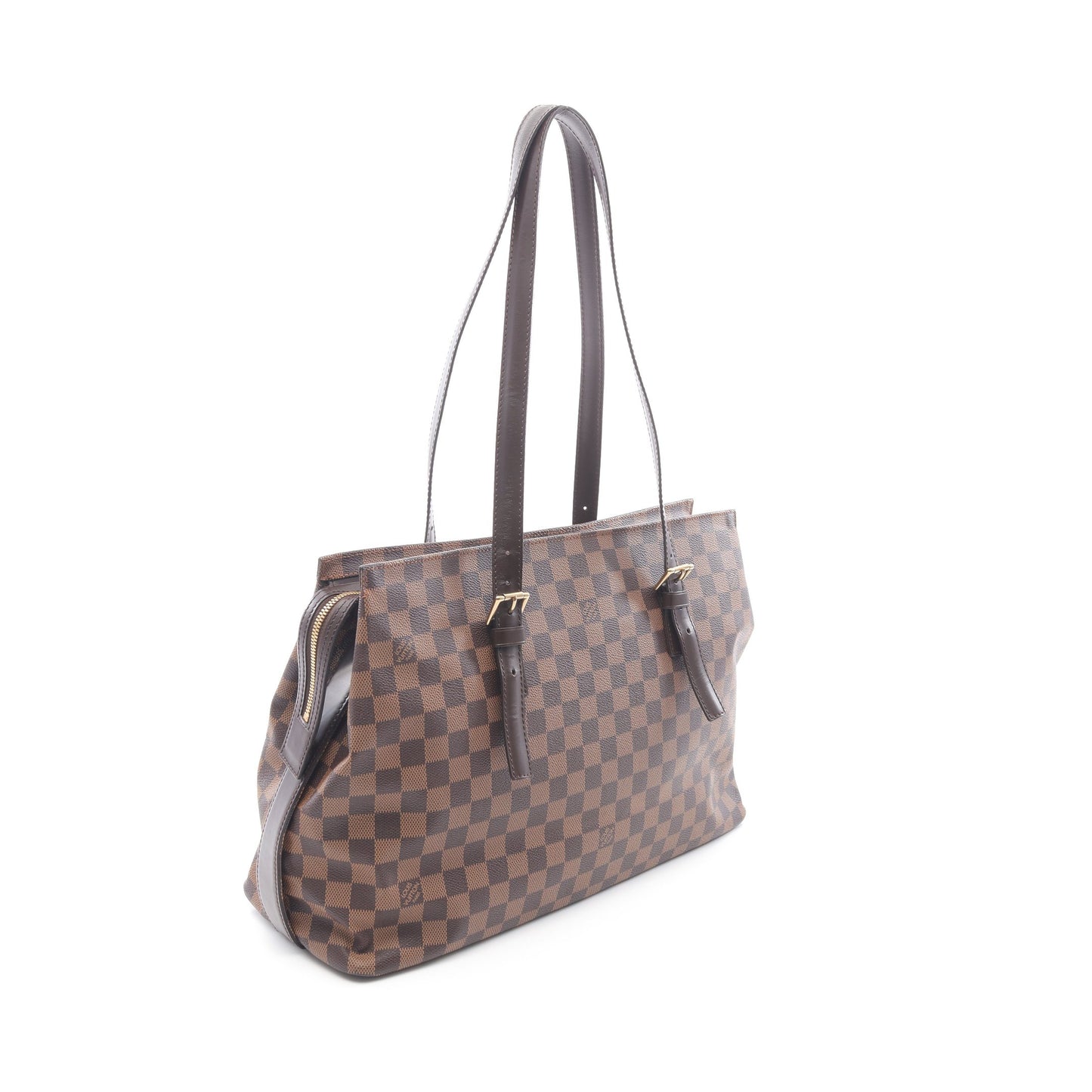 チェルシー ダミエエベヌ ショルダーバッグ トートバッグ PVC レザー ブラウン ルイヴィトン バッグ LOUIS VUITTON