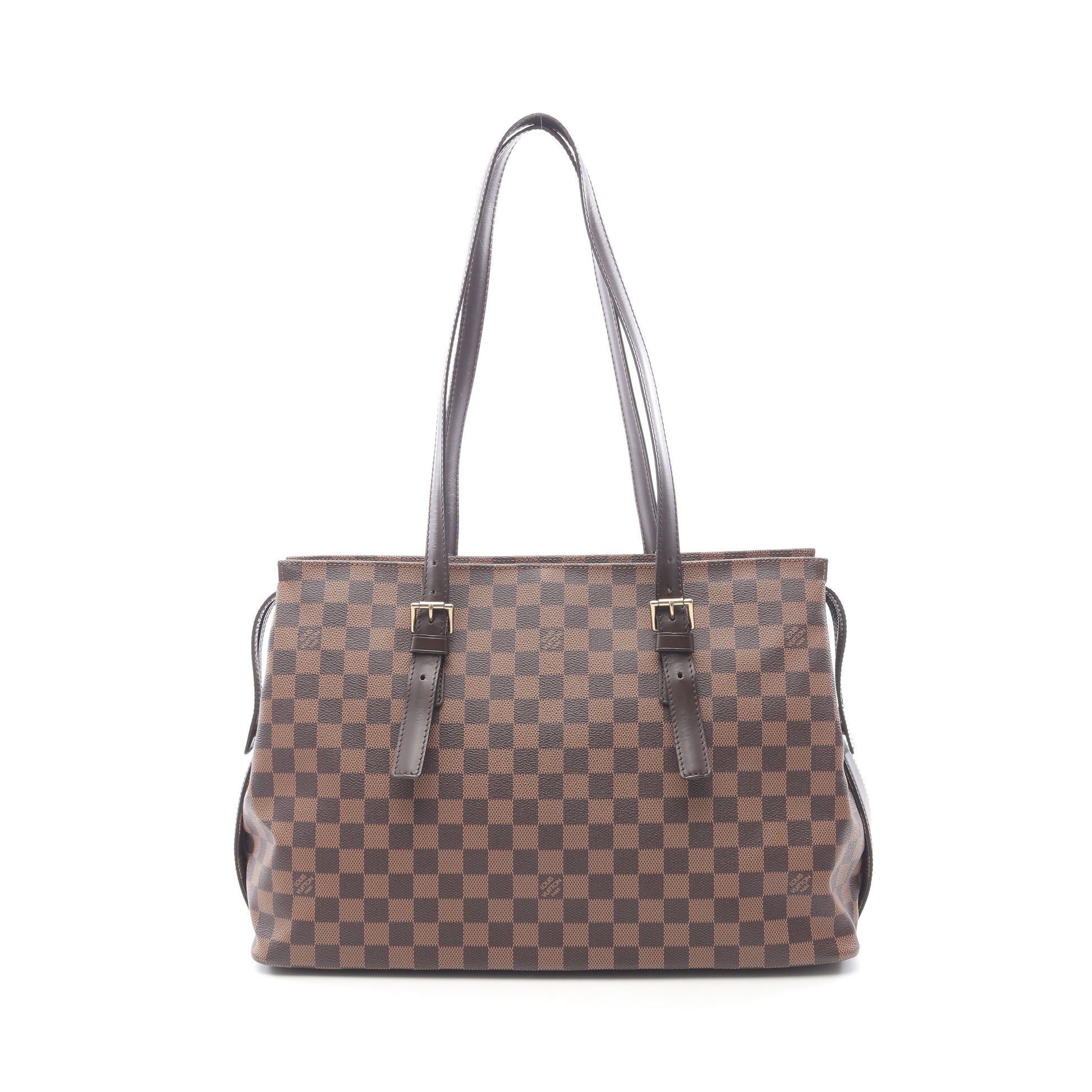 チェルシー ダミエエベヌ ショルダーバッグ トートバッグ PVC レザー ブラウン ルイヴィトン バッグ LOUIS VUITTON