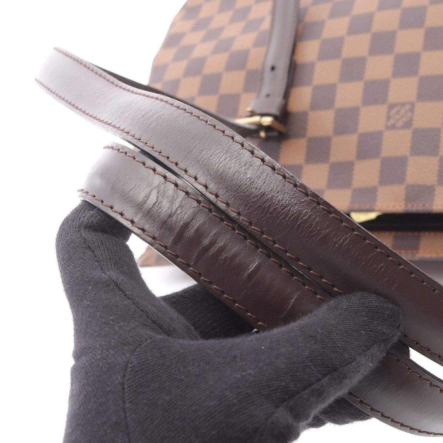チェルシー ダミエエベヌ ショルダーバッグ トートバッグ PVC レザー ブラウン ルイヴィトン バッグ LOUIS VUITTON