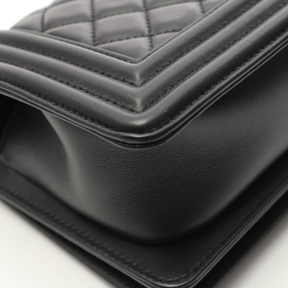 ボーイシャネル スモール チェーンショルダーバッグ ラムスキン ブラック アンティークシルバー金具 シャネル バッグ CHANEL