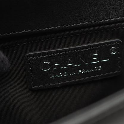 ボーイシャネル スモール チェーンショルダーバッグ ラムスキン ブラック アンティークシルバー金具 シャネル バッグ CHANEL