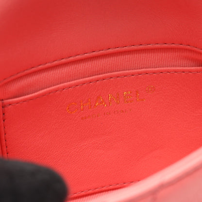 ミニマトラッセ チェーンショルダーバッグ ラムスキン ピンク ゴールド金具 シャネル バッグ CHANEL