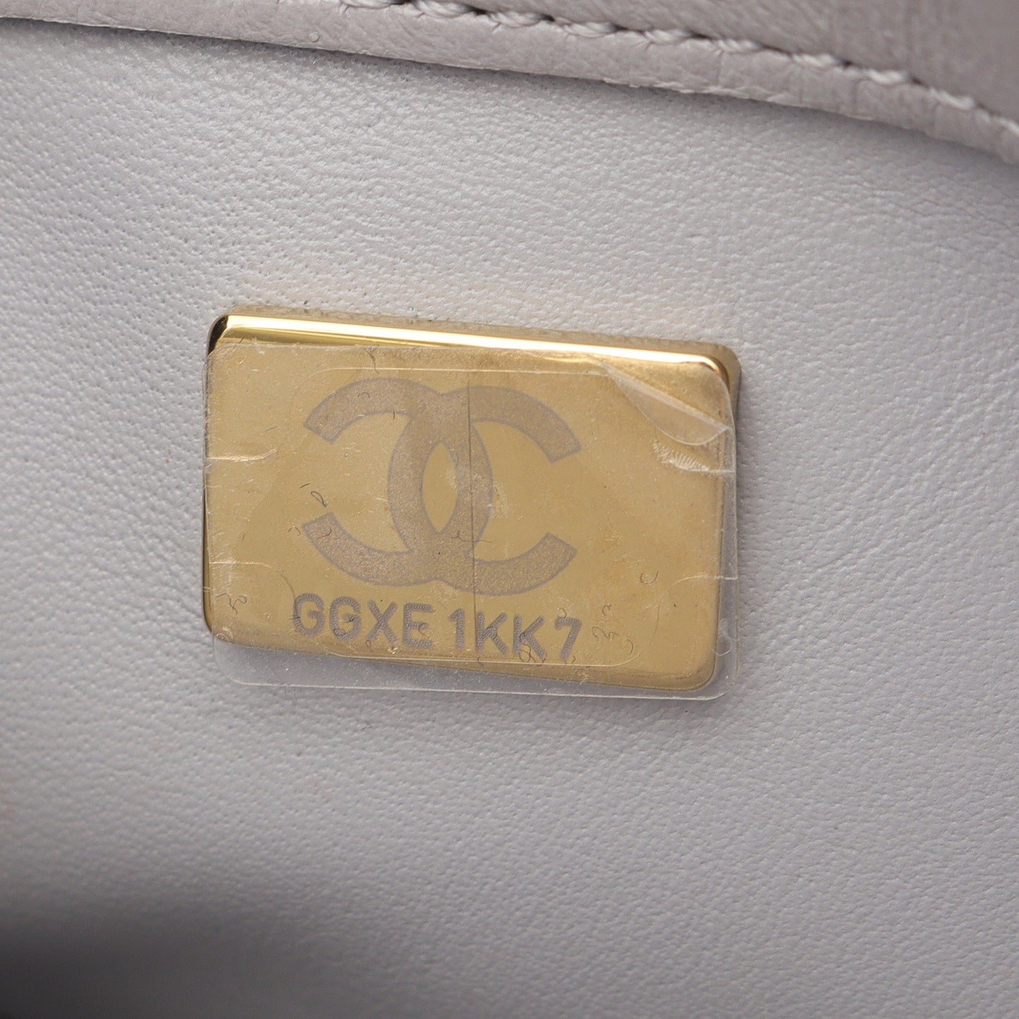 ミニマトラッセ チェーンショルダーバッグ ラムスキン グレー ゴールド金具 シャネル バッグ CHANEL