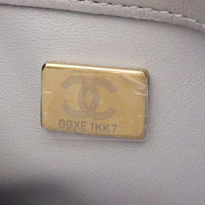 ミニマトラッセ チェーンショルダーバッグ ラムスキン グレー ゴールド金具 シャネル バッグ CHANEL