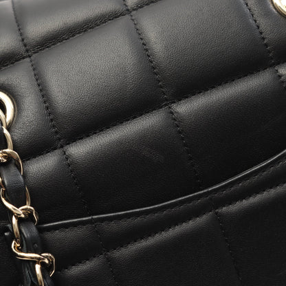 チョコバー ミニフラップ チェーンショルダーバッグ ラムスキン ブラック ゴールド金具 シャネル バッグ CHANEL