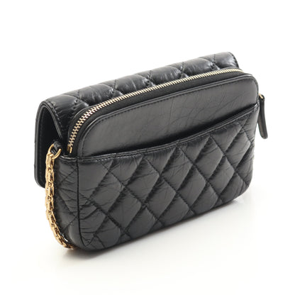 2.55 マトラッセ チェーンウォレット エイジドカーフスキン ブラック ゴールド金具 シャネル バッグ CHANEL