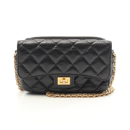 2.55 マトラッセ チェーンウォレット エイジドカーフスキン ブラック ゴールド金具 シャネル バッグ CHANEL