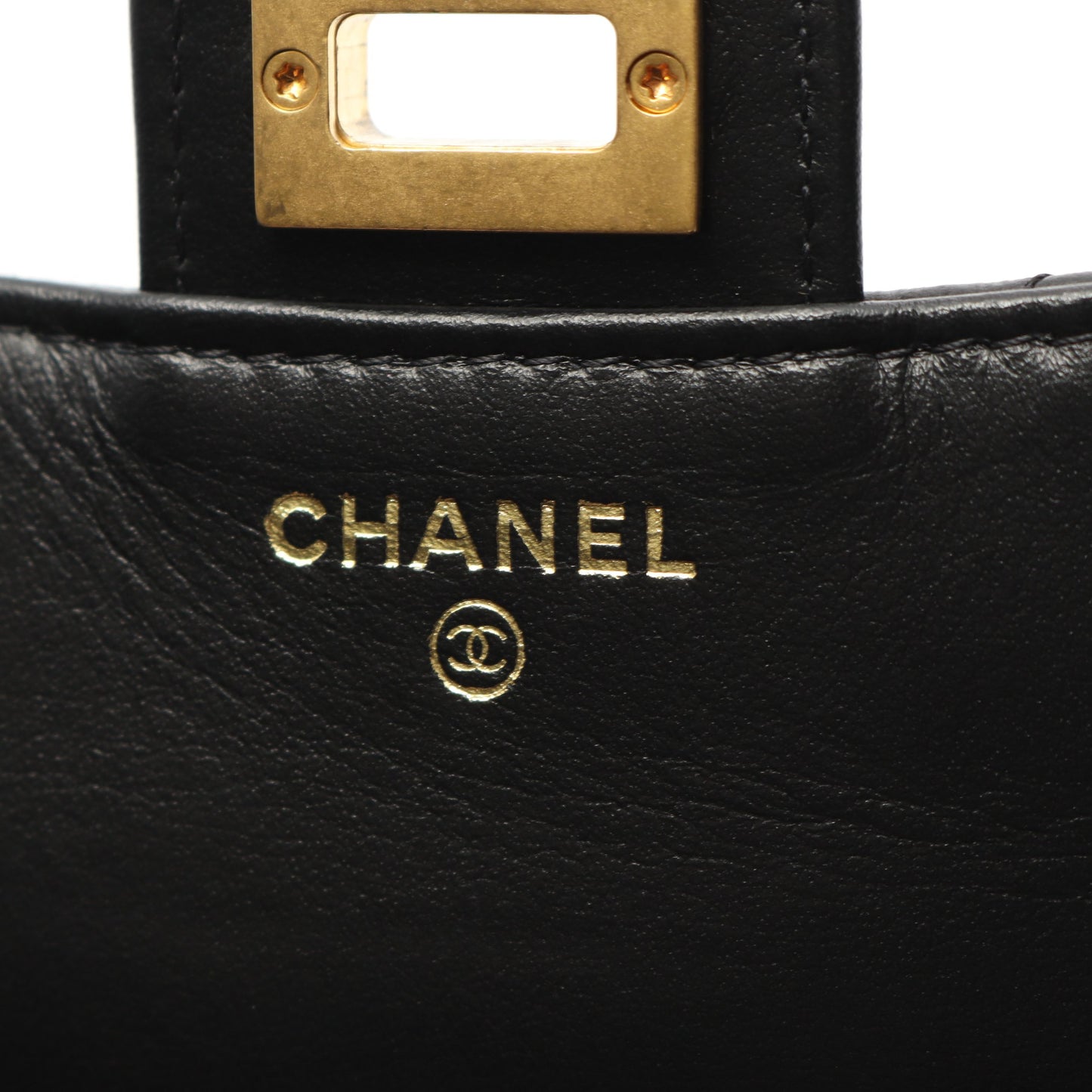 2.55 マトラッセ チェーンウォレット エイジドカーフスキン ブラック ゴールド金具 シャネル バッグ CHANEL