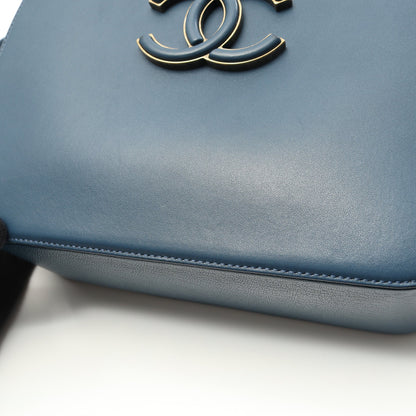ココマーク ショルダーバッグ レザー ブルー ゴールド金具 シャネル バッグ CHANEL