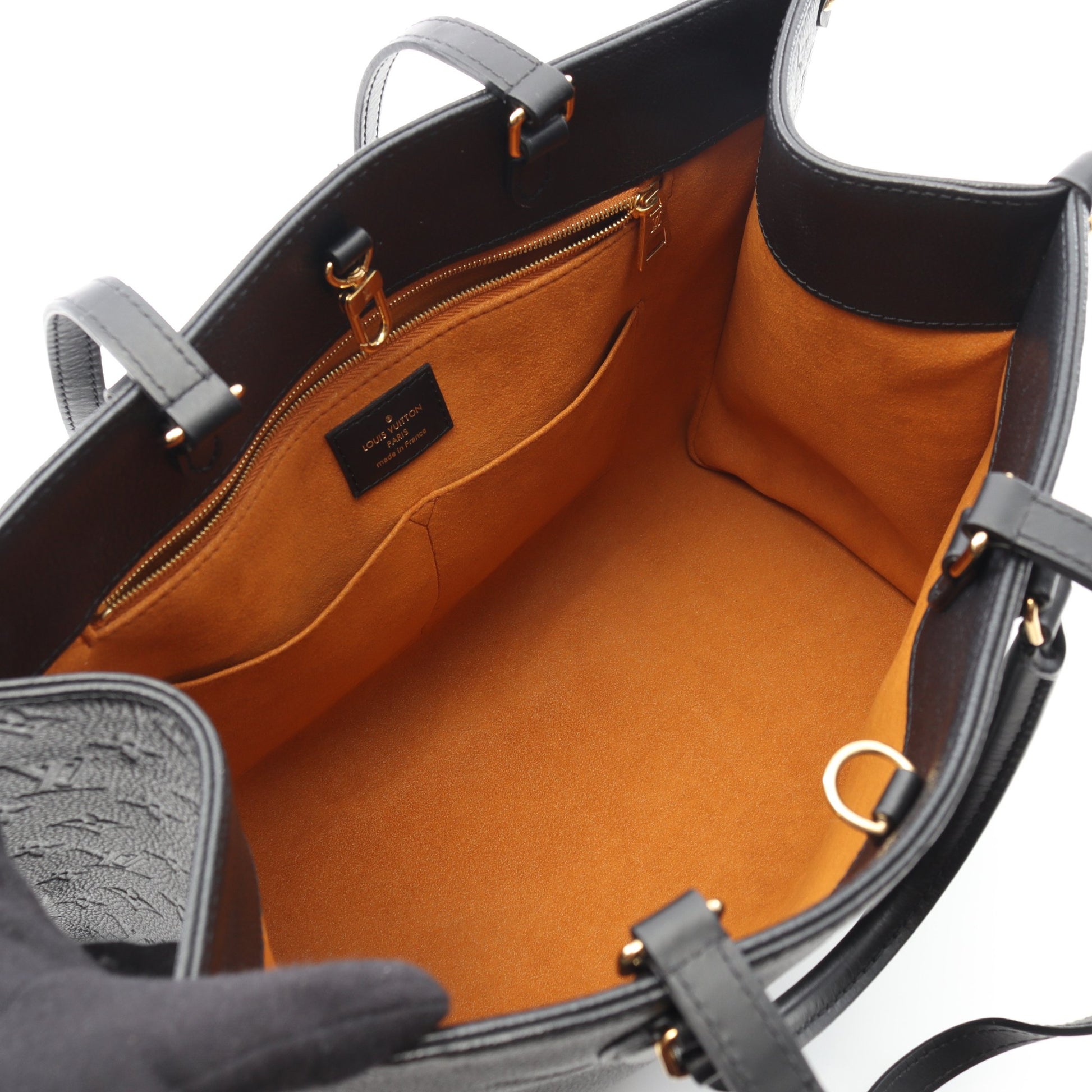 オンザゴーMM モノグラムアンプラント ノワール ショルダーバッグ トートバッグ レザー ブラック 2WAY ルイヴィトン バッグ LOUIS VUITTON