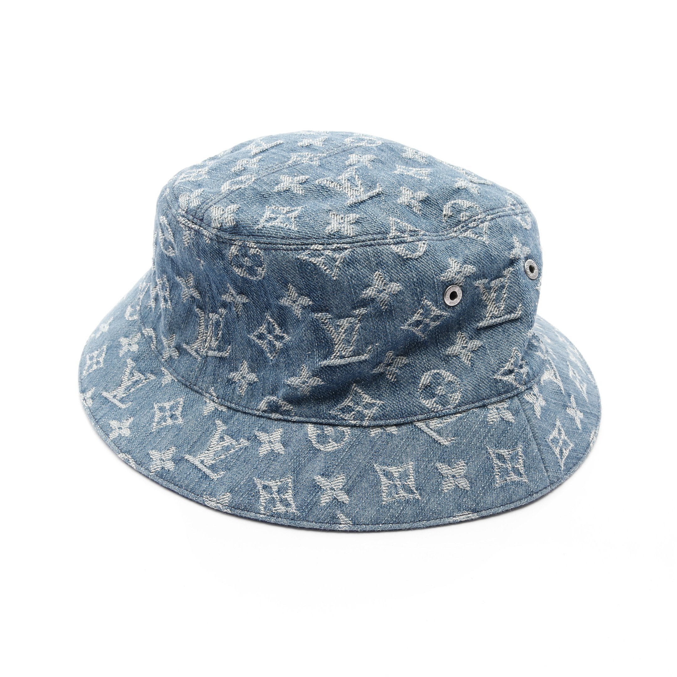 ルイヴィトンボネ・モノグラム エッセンシャルバケットハットデニム