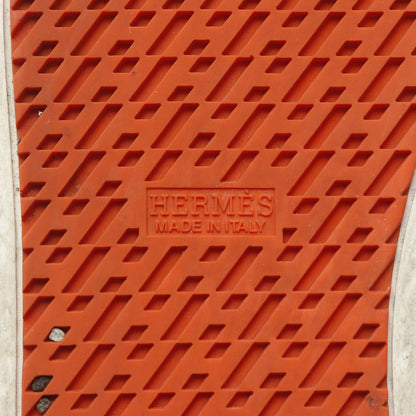 ブーメラン スニーカー レザー ホワイト ライトグレー エルメス シューズ HERMES