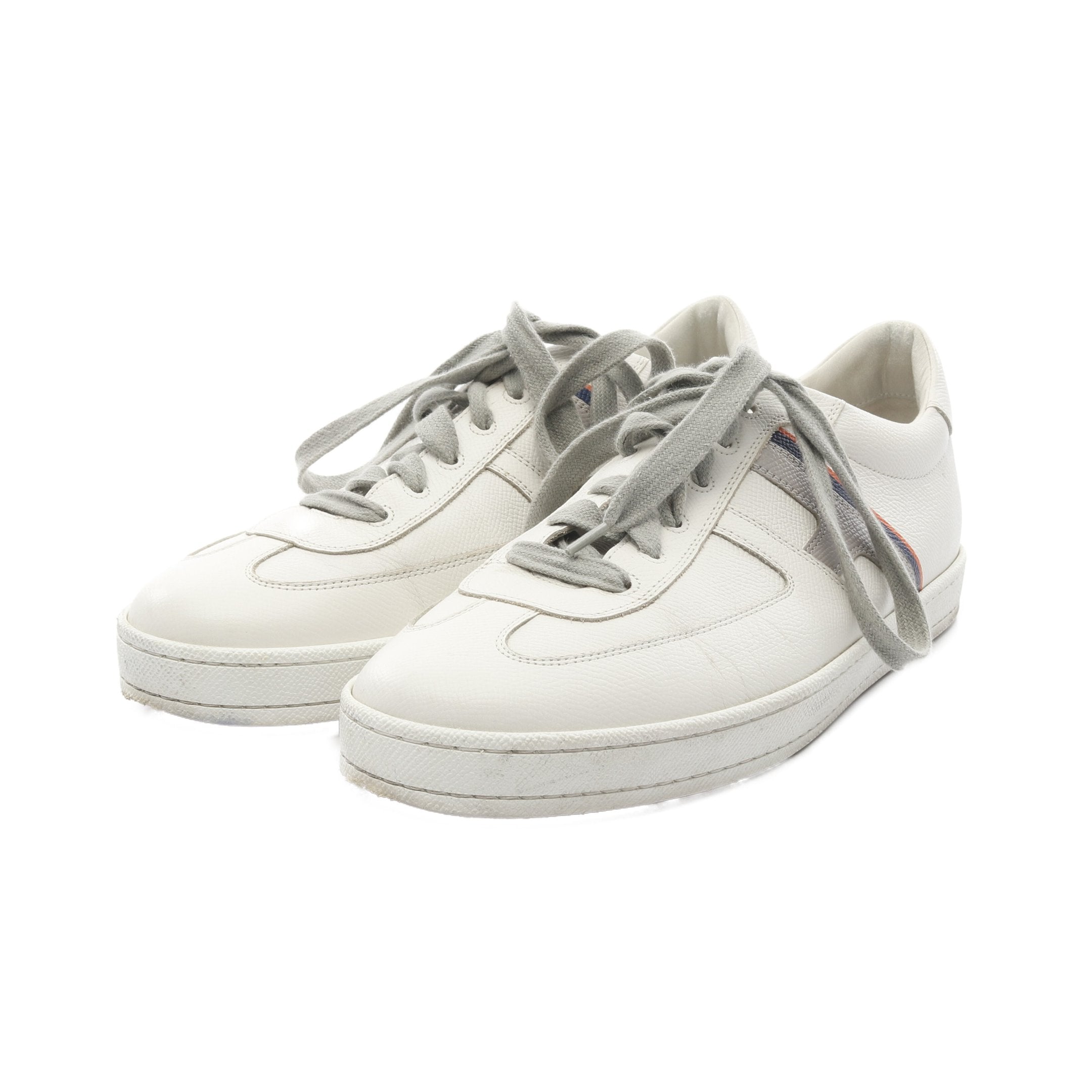 お値下げ　HERMES グレー ホワイト スニーカー HERMES グレー レザースニーカー