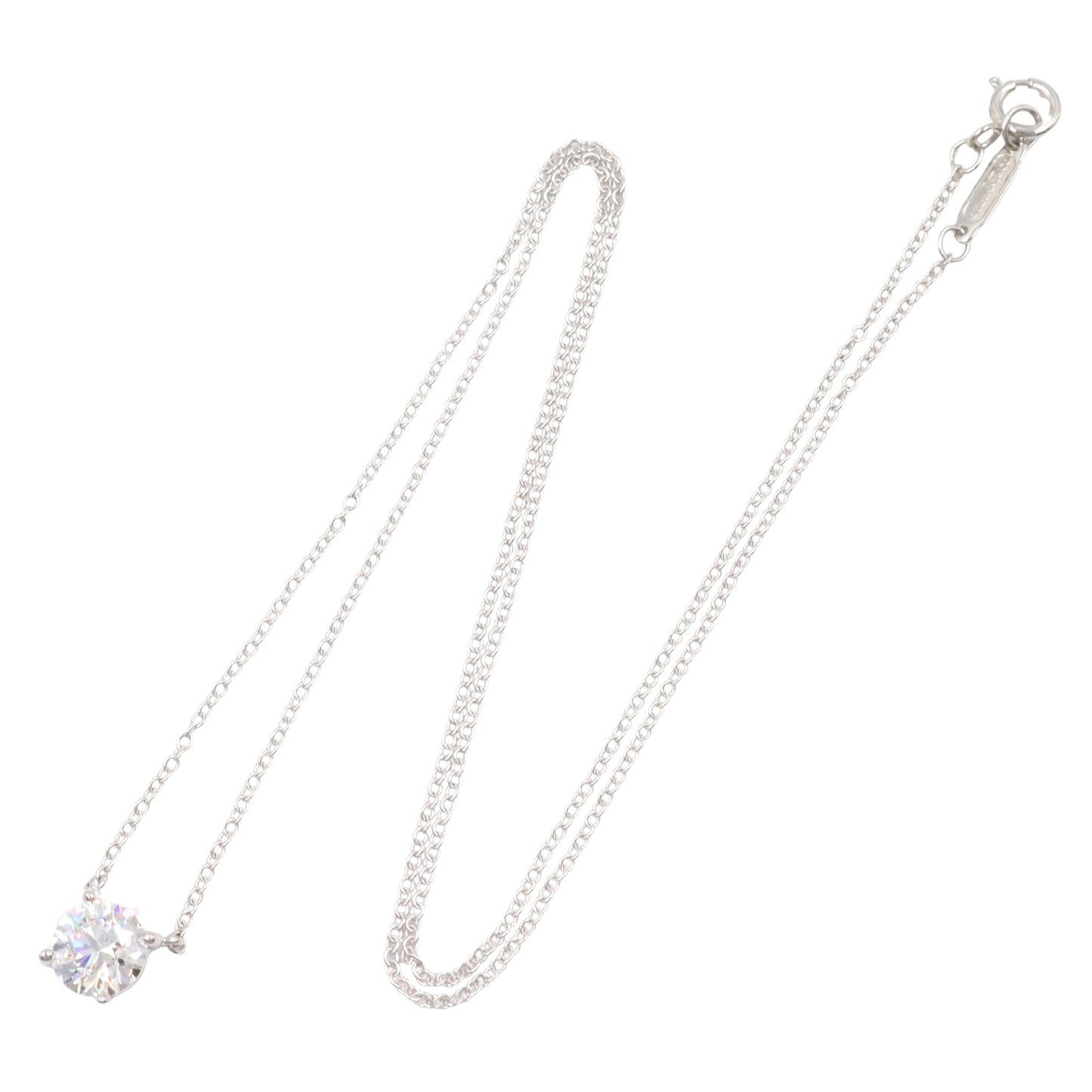 ソリティア ネックレス ネックレス Pt950プラチナ ダイヤモンド クリア ティファニー アクセサリー TIFFANY & Co.