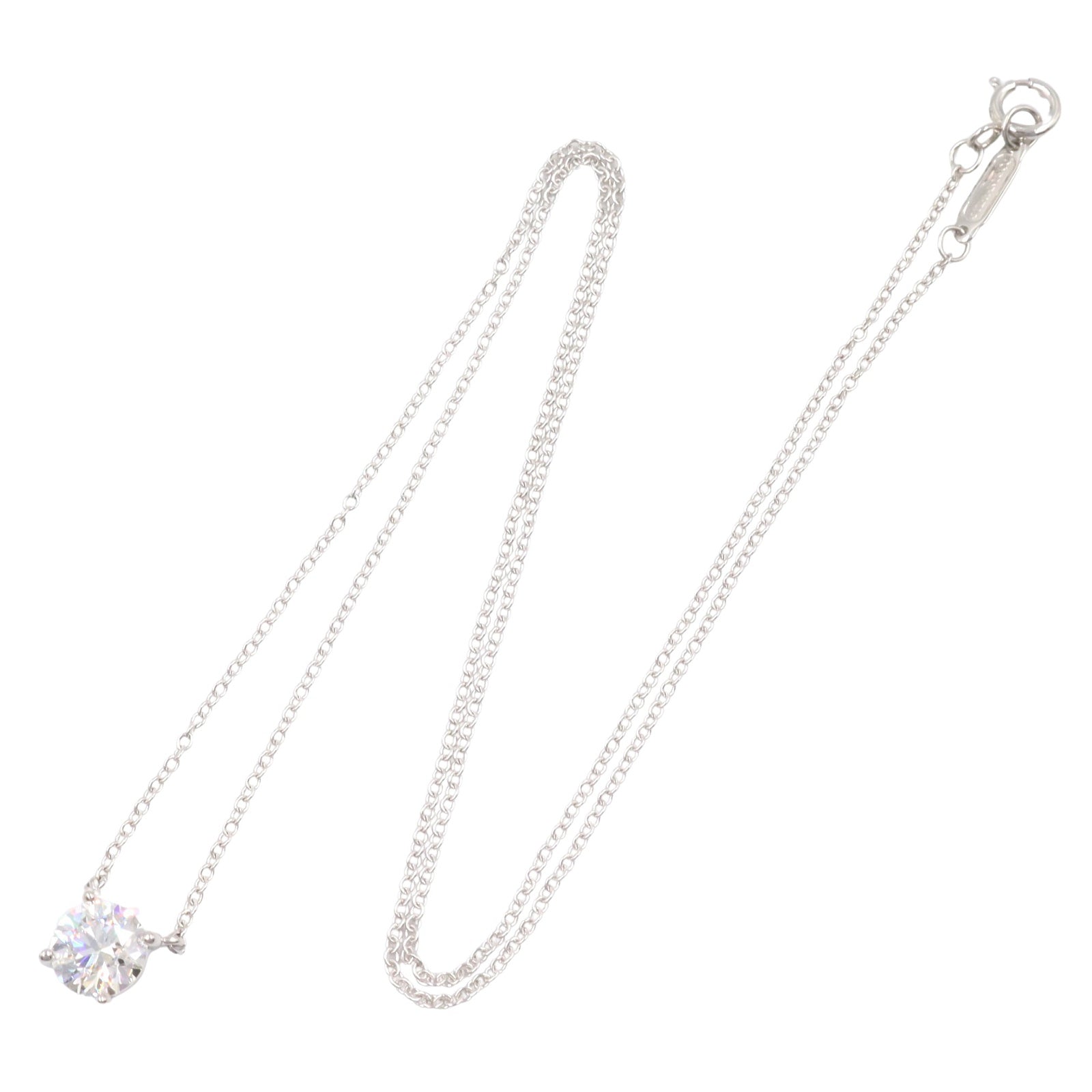ソリティア ネックレス ネックレス Pt950プラチナ ダイヤモンド クリア ティファニー アクセサリー TIFFANY & Co.
