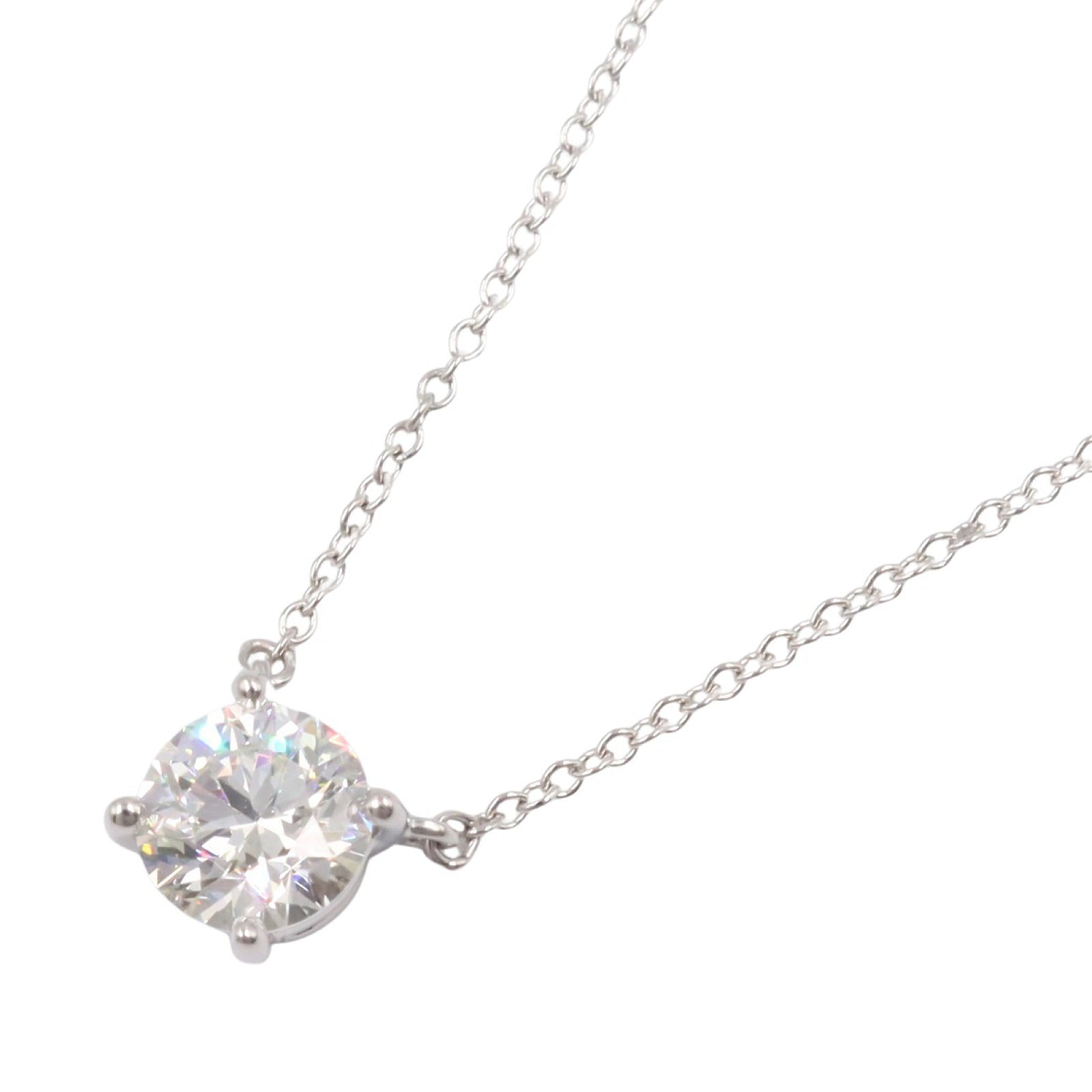ソリティア ネックレス ネックレス Pt950プラチナ ダイヤモンド クリア ティファニー アクセサリー TIFFANY & Co.