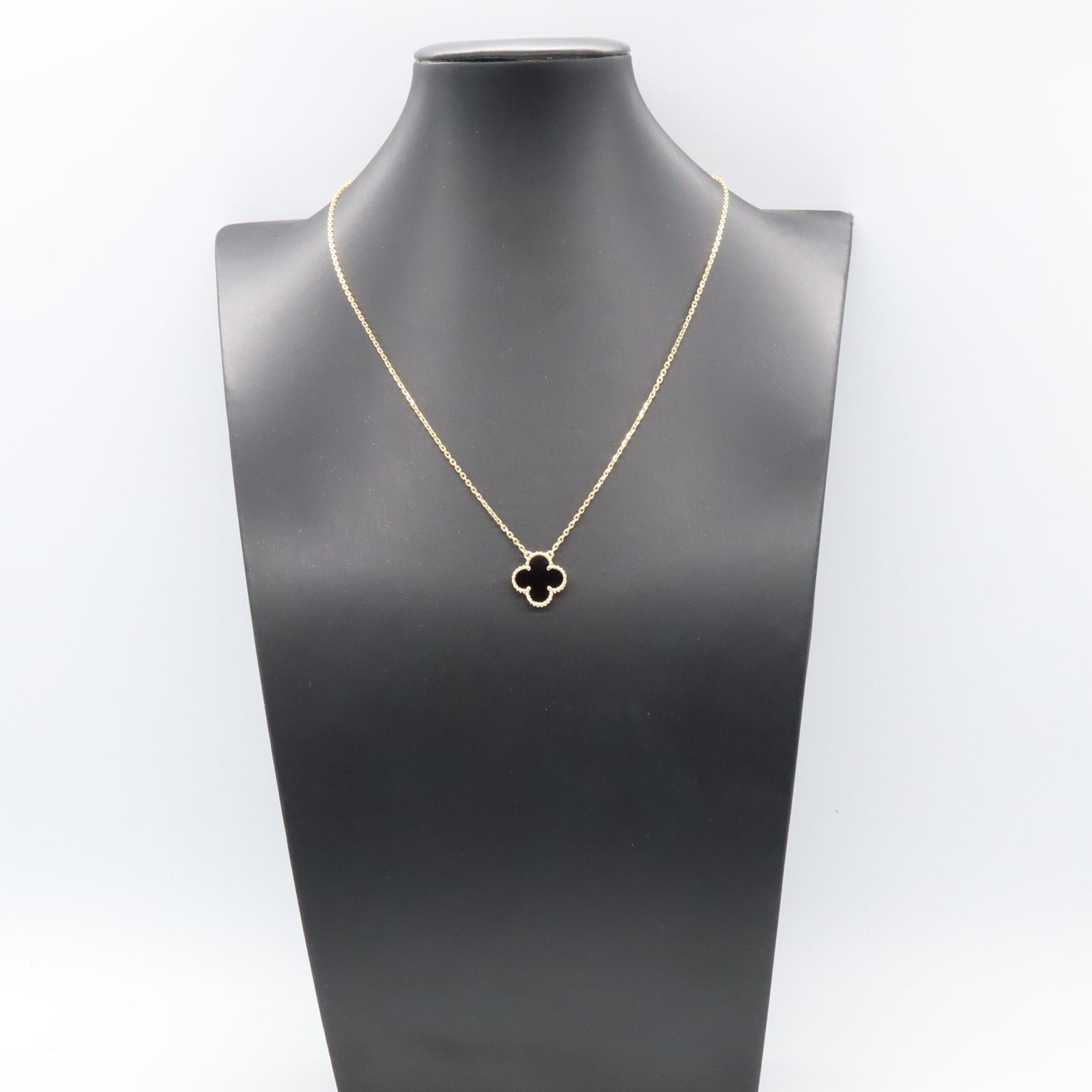 ヴィンテージアルハンブラ ネックレス オニキス ネックレス K18