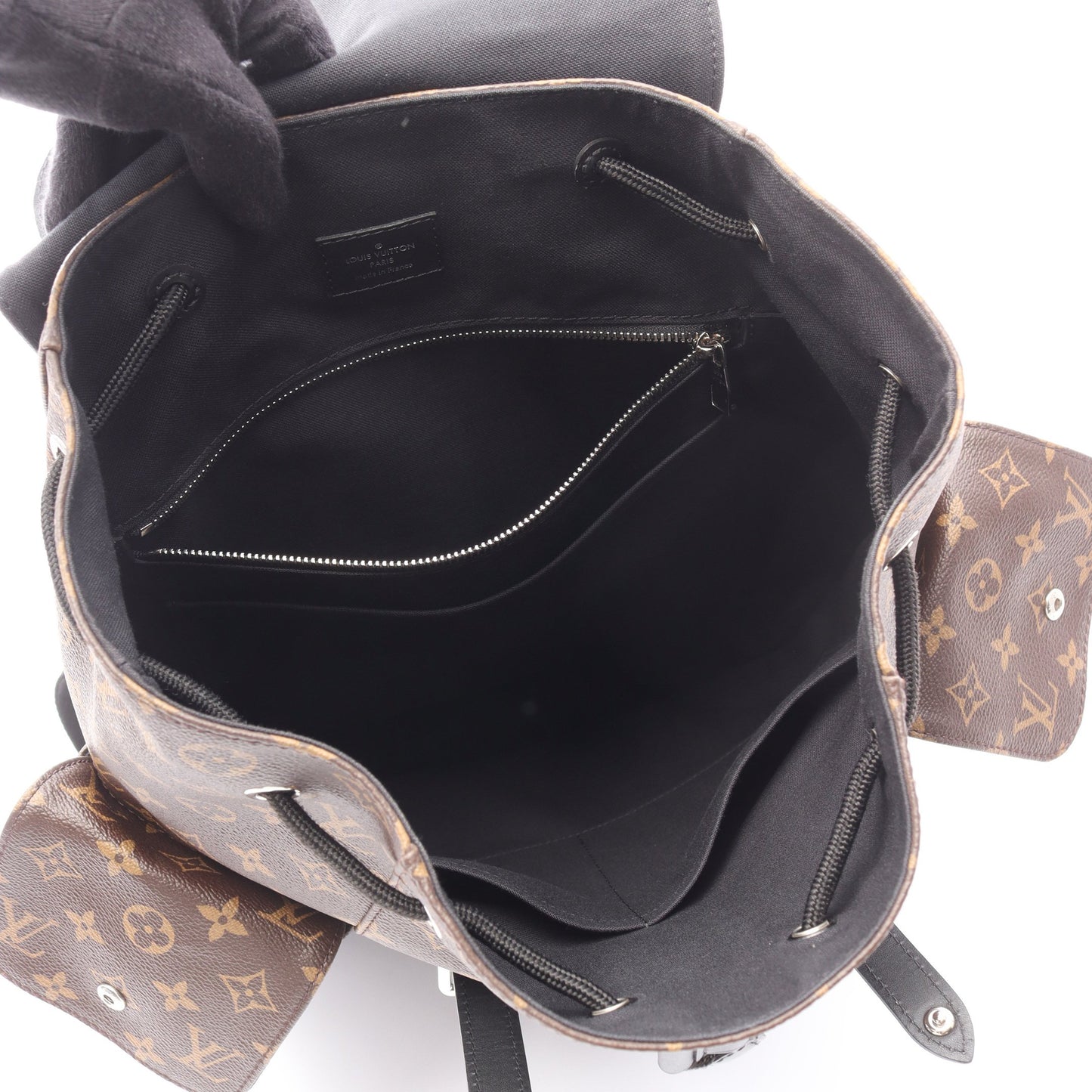クリストファー MM モノグラムマカサー バックパック リュックサック PVC レザー ブラウン ブラック ルイヴィトン バッグ LOUIS VUITTON