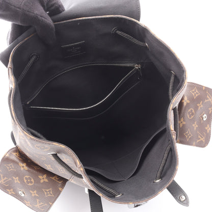 クリストファー MM モノグラムマカサー バックパック リュックサック PVC レザー ブラウン ブラック ルイヴィトン バッグ LOUIS VUITTON