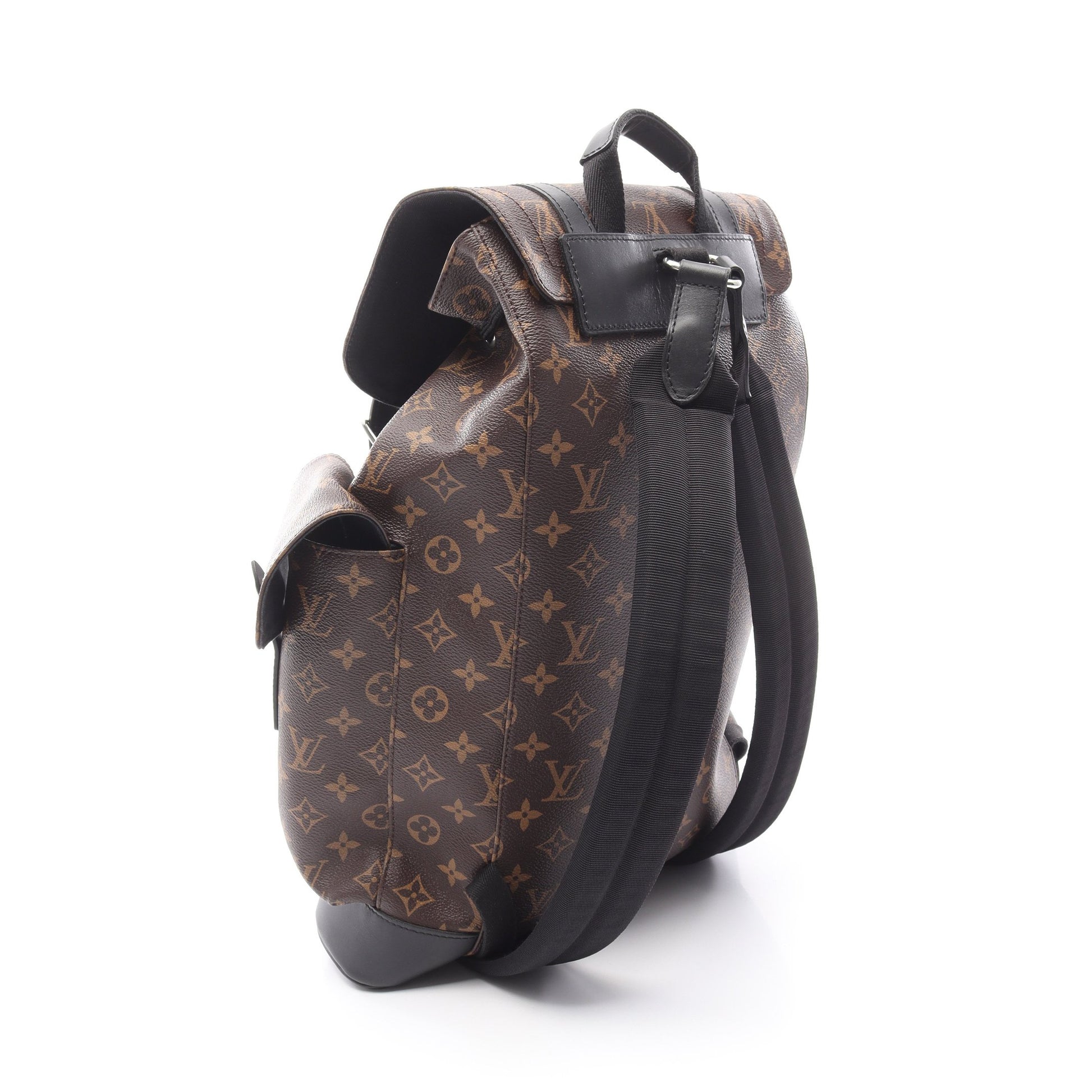 クリストファー MM モノグラムマカサー バックパック リュックサック PVC レザー ブラウン ブラック ルイヴィトン バッグ LOUIS VUITTON