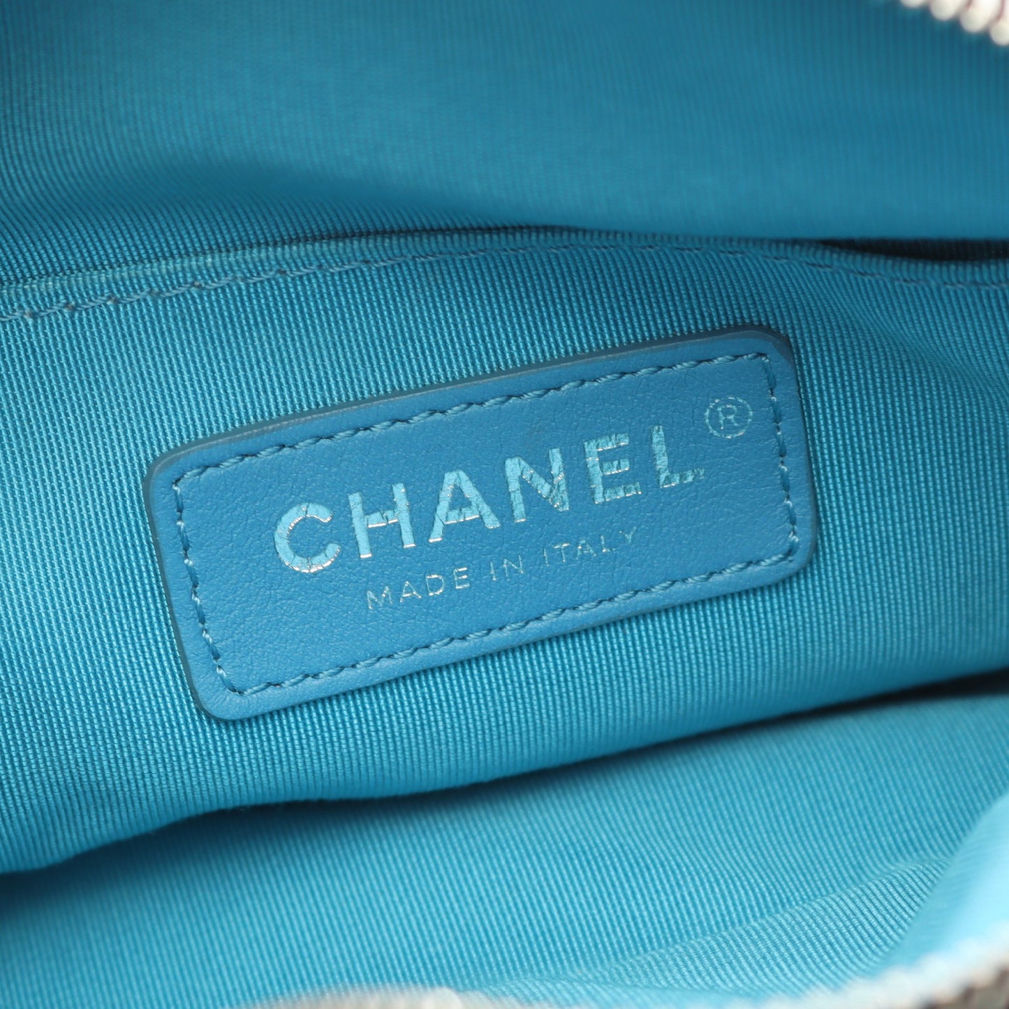 マトラッセ チェーンショルダーバッグ ラムスキン ツイード ブラック マルチカラー シルバー金具 シャネル バッグ CHANEL
