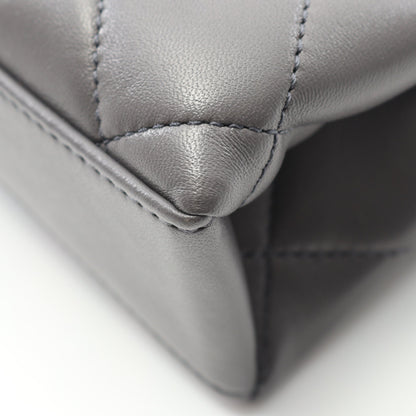 マトラッセ チェーンショルダーバッグ ラムスキン グレー ゴールド金具 シャネル バッグ CHANEL