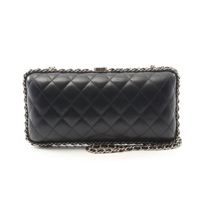 マトラッセ チェーンショルダーバッグ ラムスキン ブラック ゴールド金具 シャネル バッグ CHANEL