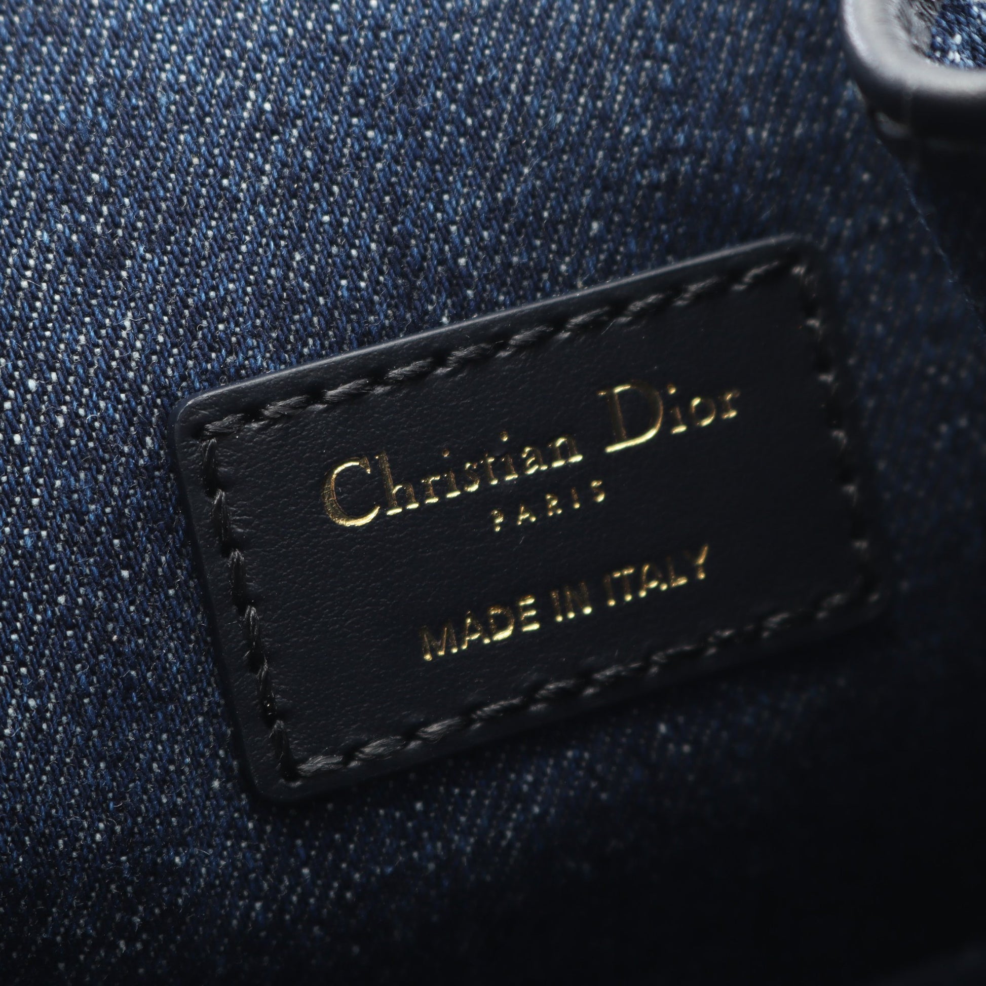 C'est Dior セ ディオール ミディアム オブリーク ジャカード チェーンショルダーバッグ デニム レザー インディゴブルー ネイビー 2WAY クリスチャンディオール バッグ Christian Dior