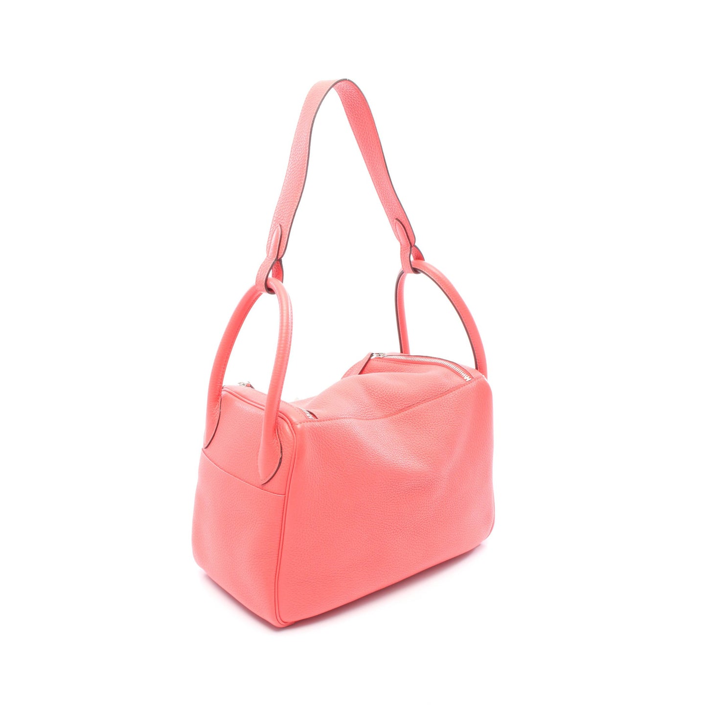 リンディ30 ローズジャイプール ショルダーバッグ トリヨンクレマンス コーラルピンク シルバー金具 A刻印 エルメス バッグ HERMES