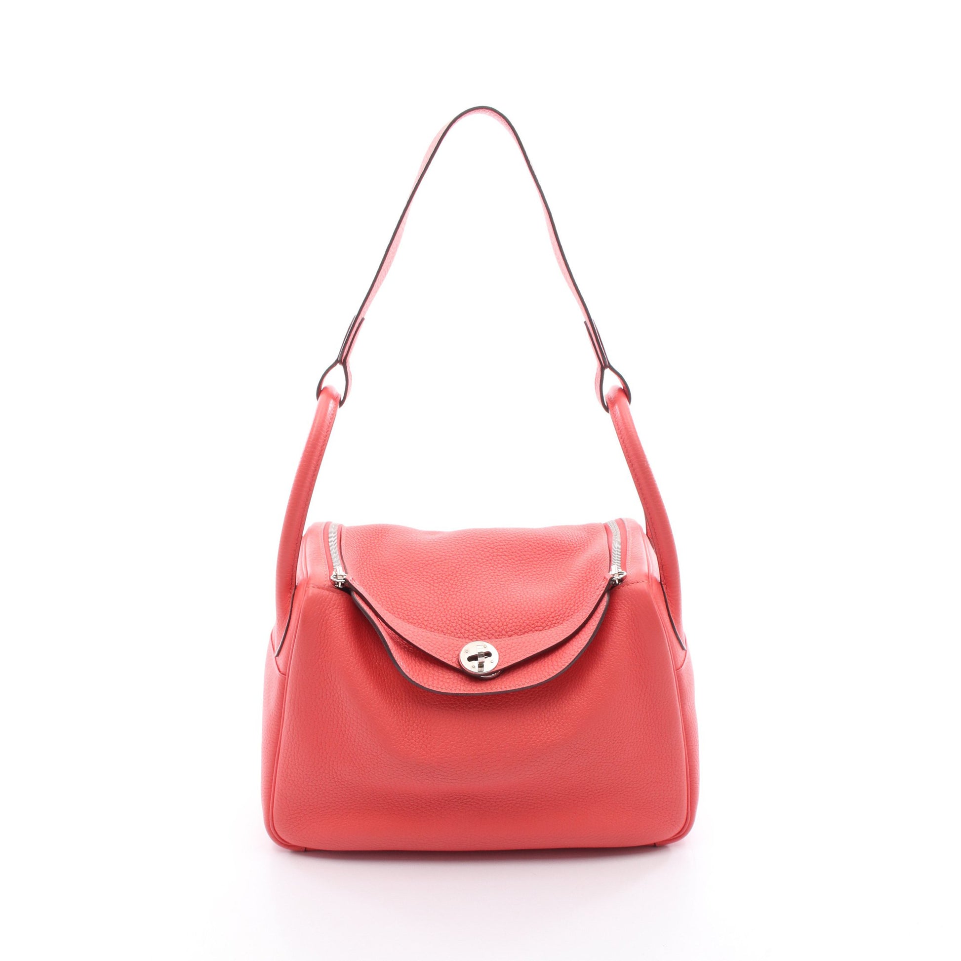 リンディ30 ローズジャイプール ショルダーバッグ トリヨンクレマンス コーラルピンク シルバー金具 A刻印 エルメス バッグ HERMES
