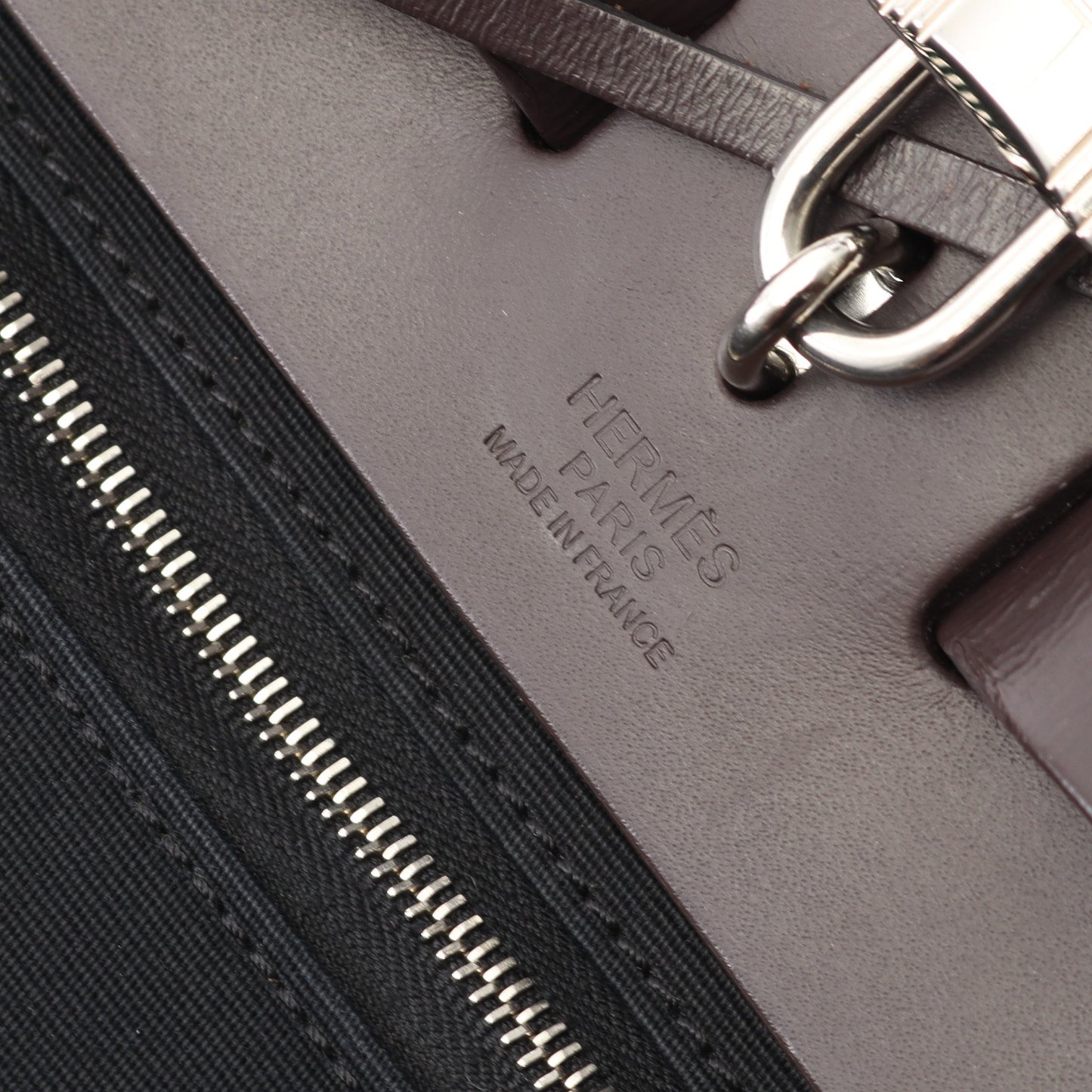 エールバッグジップPM ハンドバッグ トワルオフィシエ ヴァッシュハンター ブラック シルバー金具 2WAY X刻印 エルメス バッグ HERMES
