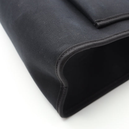 エールバッグジップPM ハンドバッグ トワルオフィシエ ヴァッシュハンター ブラック シルバー金具 2WAY X刻印 エルメス バッグ HERMES