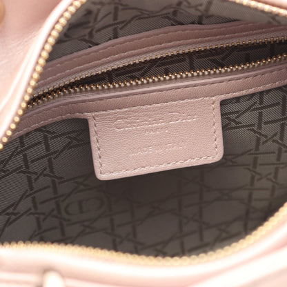 LADY DIOR レディディオール カナージュ ハンドバッグ レザー ライトピンク 2WAY クリスチャンディオール バッグ Christian Dior