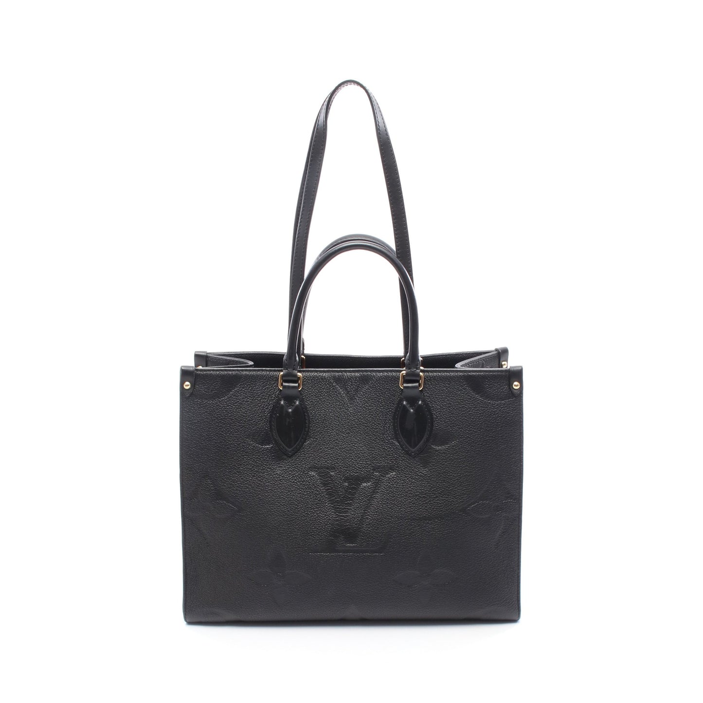 オンザゴーMM モノグラムアンプラント ノワール ショルダーバッグ トートバッグ レザー ブラック ルイヴィトン バッグ LOUIS VUITTON