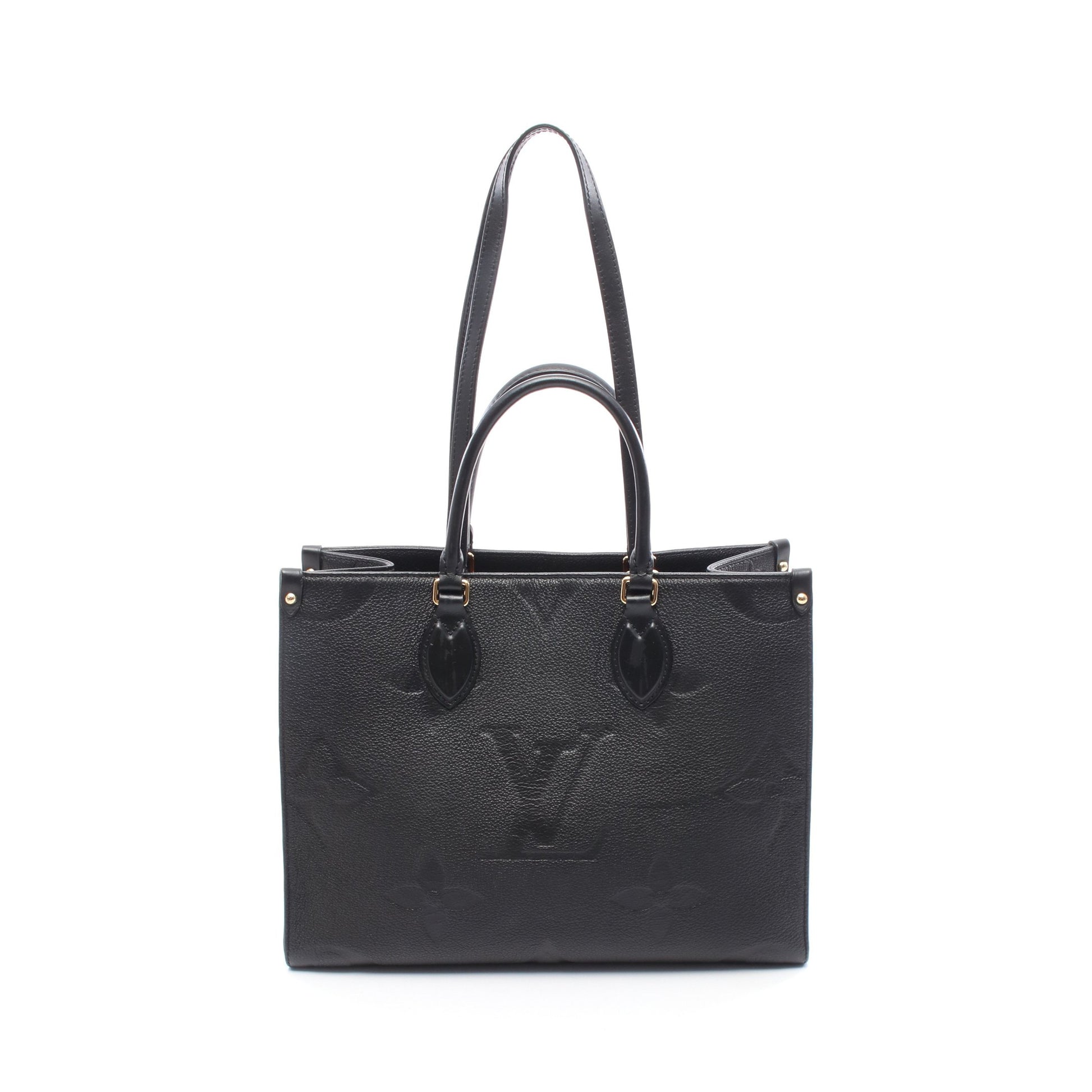 オンザゴーMM モノグラムアンプラント ノワール ショルダーバッグ トートバッグ レザー ブラック ルイヴィトン バッグ LOUIS VUITTON