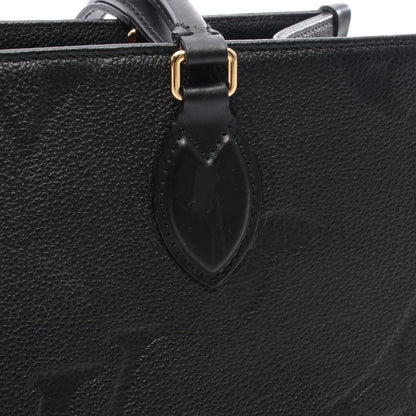 オンザゴーMM モノグラムアンプラント ノワール ショルダーバッグ トートバッグ レザー ブラック ルイヴィトン バッグ LOUIS VUITTON