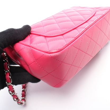 ミニマトラッセ20 チェーンショルダーバッグ ラムスキン ピンク シルバー金具 シャネル バッグ CHANEL