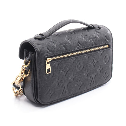 ポシェットメティス EW モノグラムアンプラント ハンドバッグ レザー ブラック 2WAY ルイヴィトン バッグ LOUIS VUITTON