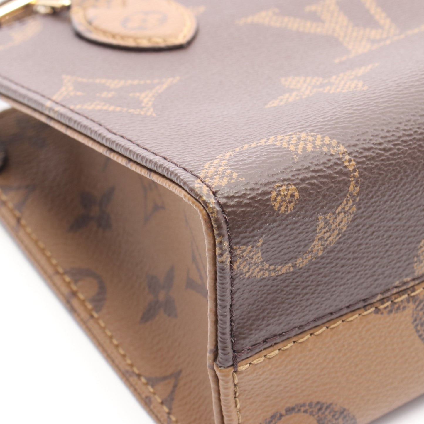 オンザゴーBB モノグラムリバース ハンドバッグ PVC レザー ブラウン ライトブラウン 2WAY ルイヴィトン バッグ LOUIS VUITTON