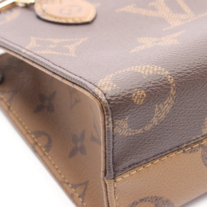 オンザゴーBB モノグラムリバース ハンドバッグ PVC レザー ブラウン ライトブラウン 2WAY ルイヴィトン バッグ LOUIS VUITTON