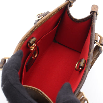オンザゴーBB モノグラムリバース ハンドバッグ PVC レザー ブラウン ライトブラウン 2WAY ルイヴィトン バッグ LOUIS VUITTON