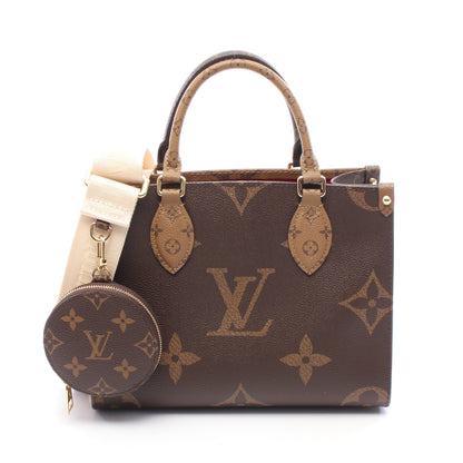 オンザゴーPM モノグラムジャイアント リバース ハンドバッグ PVC ブラウン ベージュ 2WAY ルイヴィトン バッグ LOUIS VUITTON