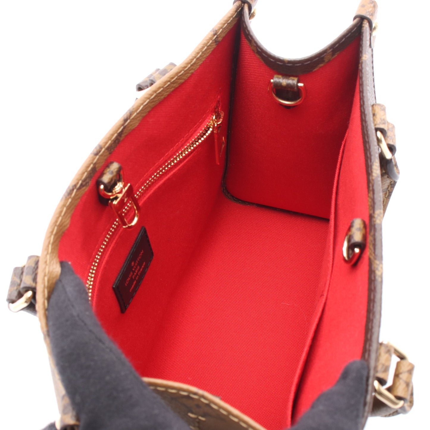 オンザゴーPM モノグラムジャイアント リバース ハンドバッグ PVC ブラウン ベージュ 2WAY ルイヴィトン バッグ LOUIS VUITTON