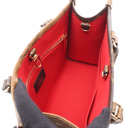 オンザゴーPM モノグラムジャイアント リバース ハンドバッグ PVC ブラウン ベージュ 2WAY ルイヴィトン バッグ LOUIS VUITTON