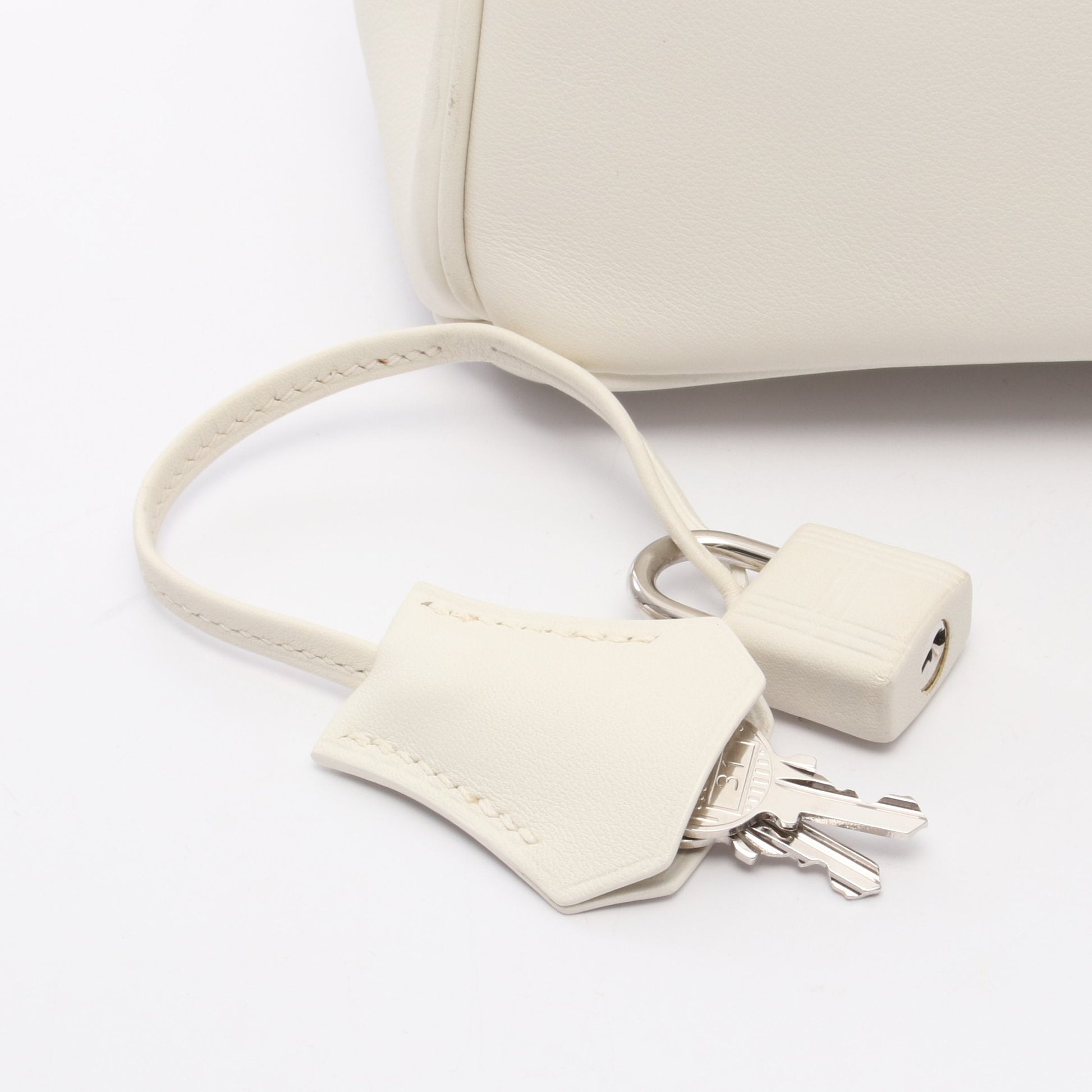 バーキン25 ブラン ハンドバッグ ヴォースイフト オフホワイト シルバー金具 Y刻印 エルメス バッグ HERMES