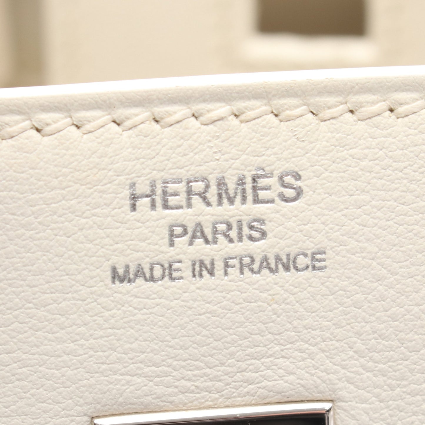 バーキン25 ブラン ハンドバッグ ヴォースイフト オフホワイト シルバー金具 Y刻印 エルメス バッグ HERMES