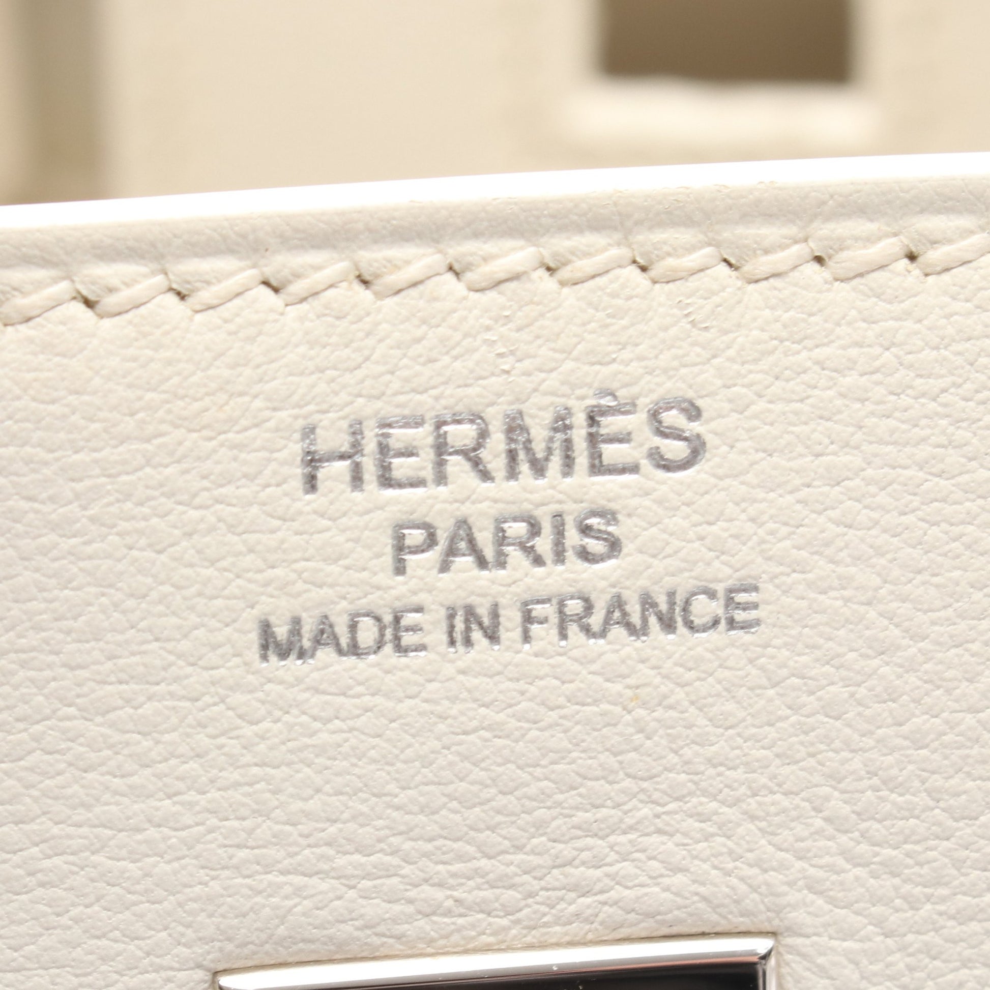 バーキン25 ブラン ハンドバッグ ヴォースイフト オフホワイト シルバー金具 Y刻印 エルメス バッグ HERMES
