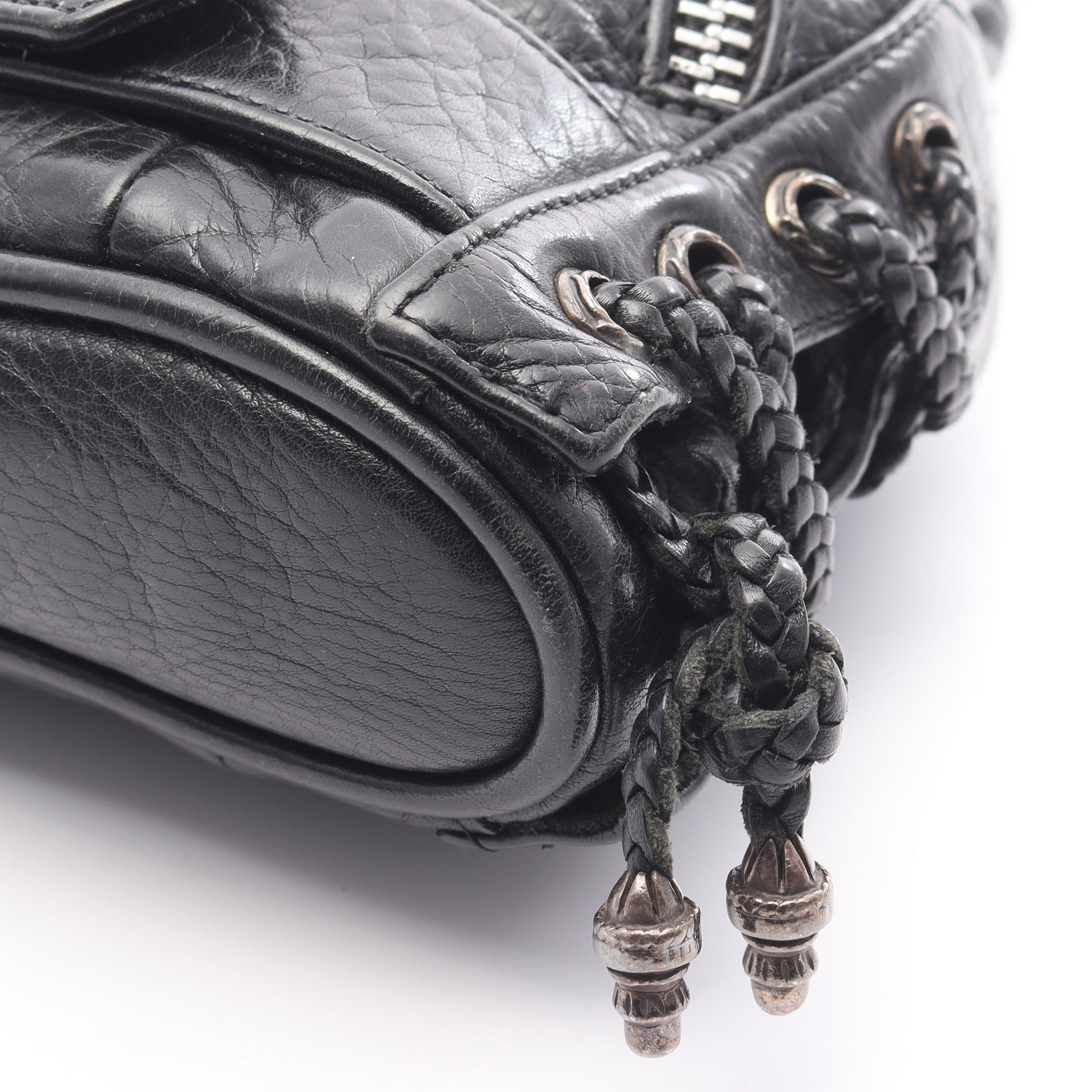 JJDean JJディーン スモール ライダース ハンドバッグ レザー ブラック クロムハーツ バッグ Chrome Hearts