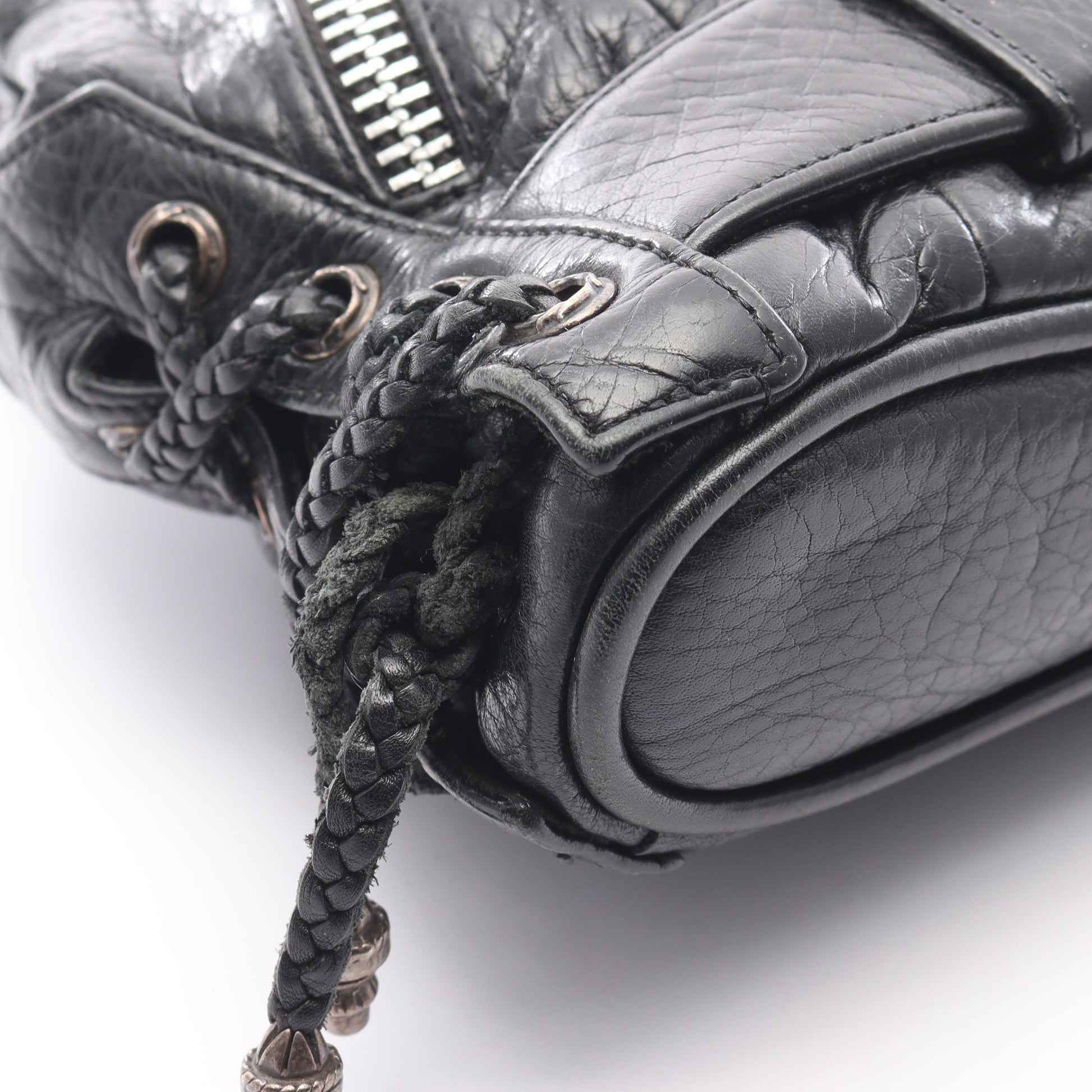 JJDean JJディーン スモール ライダース ハンドバッグ レザー ブラック クロムハーツ バッグ Chrome Hearts